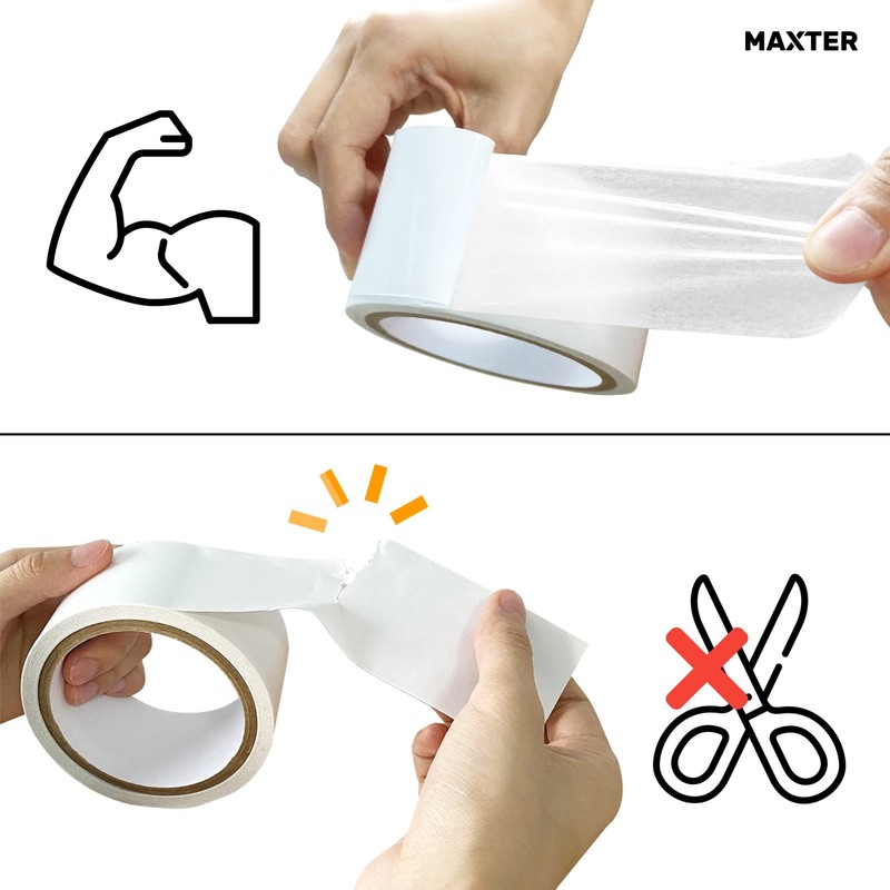 Maxter Double-Sided Tape Extra Strong Transparent Thin Double Sided Tape
