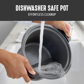 GreenLife 3.5QT Slow Cooker, PFAS-Free Non-Toxic Ceramic Nonstick Removable Interior Bowl, Programmable, Keep Warm, Stovetop & Oven Safe Pot, Dishwasher Safe Crock & Glass Lid, Black