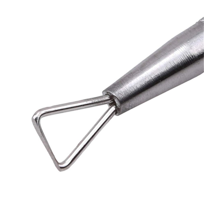 Silver Nice and Deft Cuticle Pusher Stainless Steel Triangle Cuticle