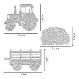 Cutting Dies Metal, Truck Decoration Embossing Stencils for DIY Scrapbooking Photo Album Decorative DIY Paper Cards Making Gift, Farm Truck Metallic Die Cut