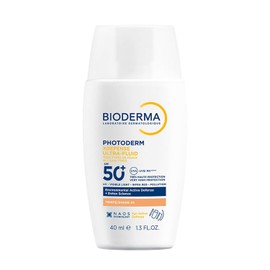 BIODERMA, Bloqueador Solar Facial Ultra fluido, Photoderm XDefense FPS 50+, Tono Dorado, Detox Diario, 40 ml