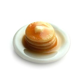 MyTinyWorld Dolls House Miniature Pancake Stack topped with Syrup and Butter