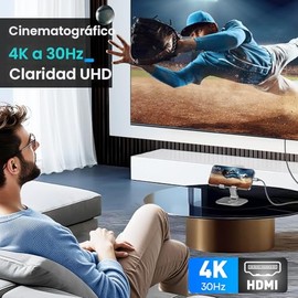 UANTIN Cable USB C a HDMI de 6 pies | Cable USB 3.1 tipo C a HDMI de alta velocidad 4K [compatible con Thunderbolt 3/4/5] con MacBook, Galaxy S9 a S24