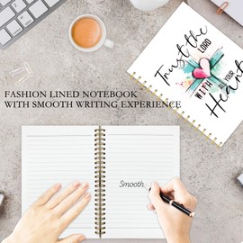 OTKBD Christian Notebook, Religious Prayer Journal for Women, Trust the Lord Bible Journaling Scripture Journal, Church Notes Notebook, Christian Gifts for Women, 5.5x8.3 Inch