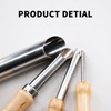 4 Pack Stainless Steel Circular Clay Hole Cutters, Wooden Handle