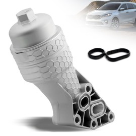 Upgrade Aluminum Oil Filter Complete Assembly Kit Fit for Hyundai Palisade 2020-2024 Genesis G80 2017-2020 for Kia Telluride 2020-2024 for Kia Sorento Cadenza Sedona 2017-2021,Replaces# 26300-3LAA0