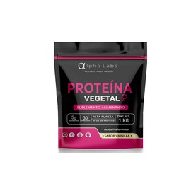 Proteína Vegetal Mujer 1kg | 24g Proteína por Porción | Con Aminoácidos, Vitaminas y Probióticos | Alpha Labs (Vainilla)