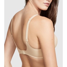 Victoria's Secret Infinity Flex Full Coverage Bra, Wireless Bra, Seamless Bra, Everyday Bras, T Shirt Bra, Comfortable Bra, Bra No Underwire, Supportive Bra, Under Outfit Bras for Women, Beige (36DD)