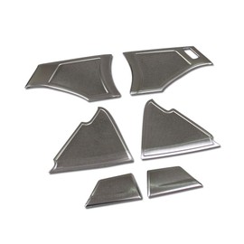 RUIQ New Mazda 3 Sedan/Fastback BP Series 2019.06~ Interior Stainless Steel Front Rear Speaker Ring Garnish for Mazda3 Mazda 3 (Silver)