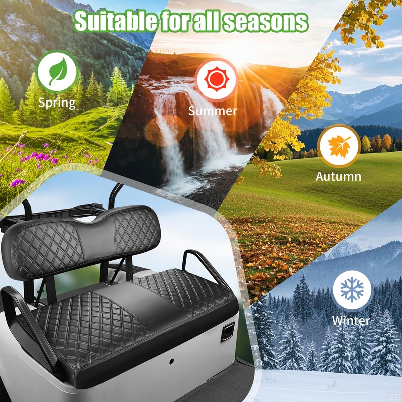 10L0L Golf Cart Seat Covers for EZGO TXT Front Seats