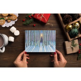 Stonehouse Collection Forest Christmas Tree Card | 18 Boxed Holiday Cards & Envelopes | 20166