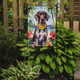 Caroline's Treasures DAC6439GF German Shorthaired Pointer Luau Garden Flag Mailbox Flag Decorative Yard Flag Banner Outside Patio Artwork Yard Flower Beds, Garden Size, Multicolor