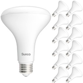 Sunco 12 Pack BR30 LED Bulb, Recessed Can Light Bulbs, Indoor Flood Lighting, 1600 LM, 16W (100W Equivalent) 4000K Cool White, E26 Medium Base, Dimmable UL