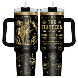 34HD 34HD Gifts for Book Lovers, Engraved Literature Tumbler with Handle and Straw, 40oz Stainless Steel Vacuum Insulated Fantasy Book Mug, Fantasy Series Gifts for Women, Bookish Items