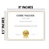 Core Values Awards Certificate 6pk 8.6x11” Linen Company Employee of