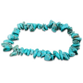 Natural Gemstone Bracelets, Natural Crystal Chip Bead Bracelet, Natural Gemstone Chakra Crystal Healing Stretch Bracelets, Jewelry Accessories (Turquoise)