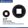 MichaelPro 1/2 Inch Low Profile Impact Socket Set, 14-Piece Low