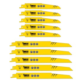 10 x SabreCut SCRSK10DF 150 mm 225 mm 6 TPI (Teeth/Inch) S610DF S1110DF Fast Wood and Metal Cutting Swinging Sabre Saw Blades Compatible with Bosch Dewalt Makita and Many More