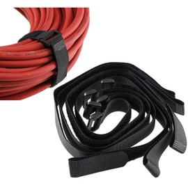 Cable Ties Velcro 50 cm Extra Long 2 cm Wide with Eyelet Safe Storage of Cable Lines Pack of 5 Black