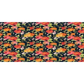 Lunarable Roses Pencil Pen Holder, Blooming Flowers Valentines Day Amorous Pattern Vintage Celebration Themed Image, Ceramic Pencil Holder for Desk Office Accessory, 3.6" X 3.2", Multicolor