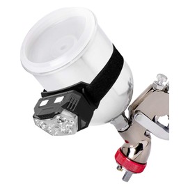 Paint Spary Gun Light, 2500 Lumens Super Bright with 7 Mode, 45° Adjustables Body Paint Sprayer Attachment, USB Rechargerable