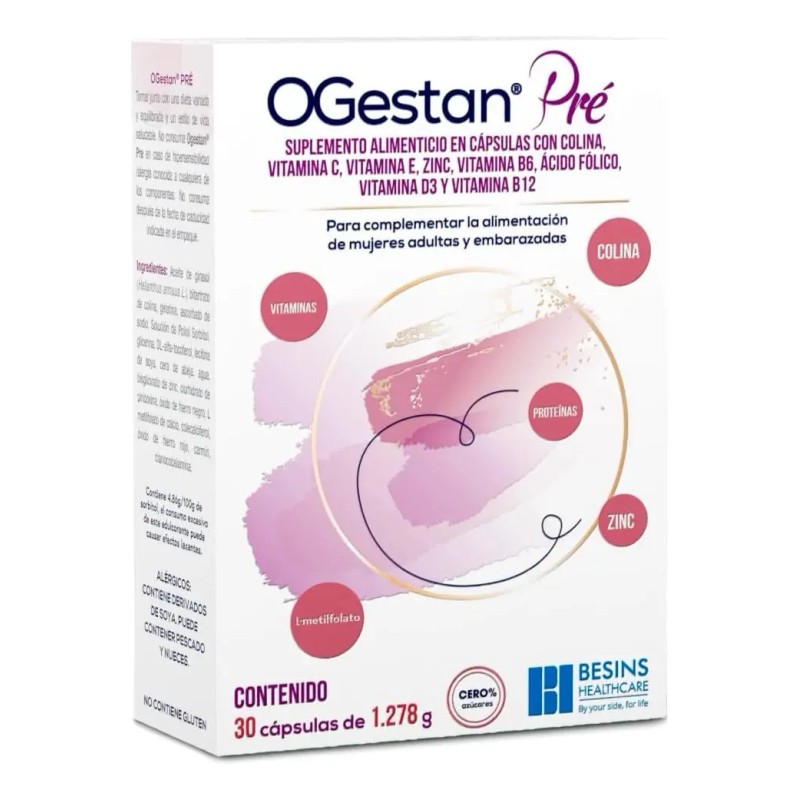 Ogestan Pré Suplemento Alimenticio Caja Capsulas Sabor