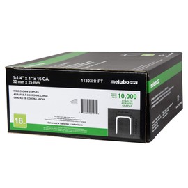 Metabo HPT 16 Gauge Galvanized Roofing Staples for N5024A2, 1-Inch x 1-1/4-Inch, 10000 Count (11303HHPT)