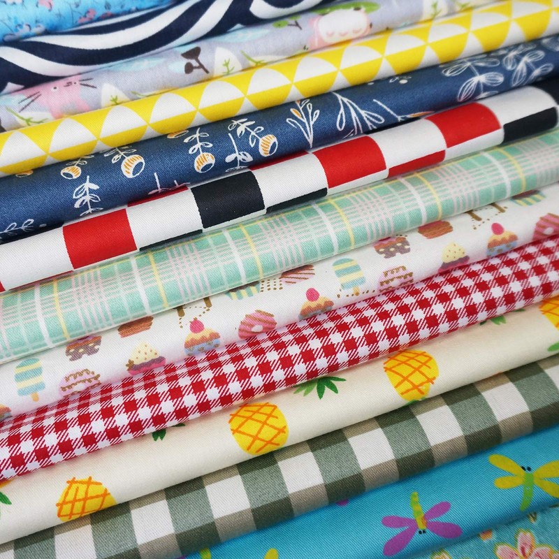 50 x Cotton Patchwork Fabric Squares DIY Fabric Packet for