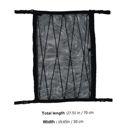 ULTECHNOVO Car Ceiling Cargo Net with Double Zipper Multi Functional Roof Organizer Pouch for Trunk Car Door and SUV Storage Durable Splashproof Design for Tidy Interior