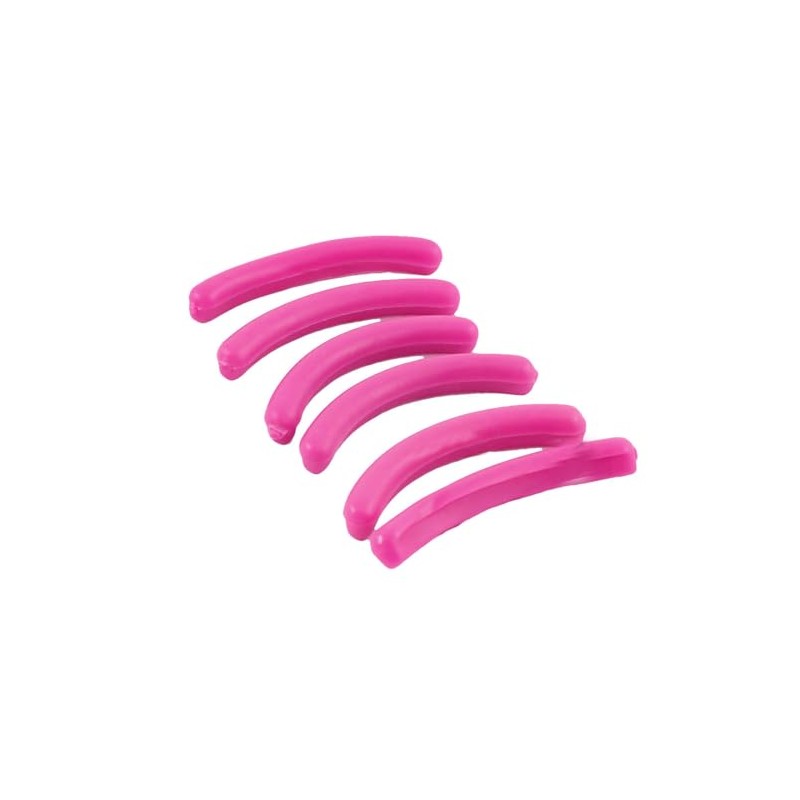 Women Fuchsia Flexible Rubber Refill Eyelash Curler Pad 6 Pcs