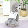 Timoya 犬服 ワンピース 春夏 お姫様 ドレス スカート 可愛い チェック柄 袖なし