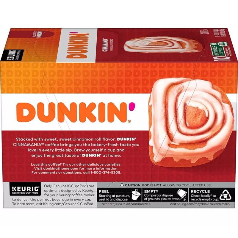 Dunkin' Dunkin’ Cinnamania Flavored Coffee 10 Keurig K-Cup Pods