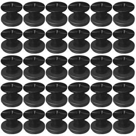 SHSMPXOY 30 Sets Chicago Book Screws Stainless Steel M5 x 6 mm Chicago Screws Bookbinding Screws Screw Rivets for Leather, Bags, Books, Collars, Backpacks, Dog Leads (Matt Black)