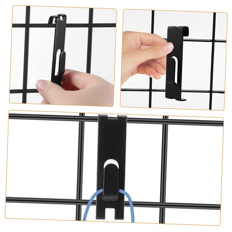 STOBAZA 10pcs Utility Hook Grid Wall Hangers Sturdy Metal Display