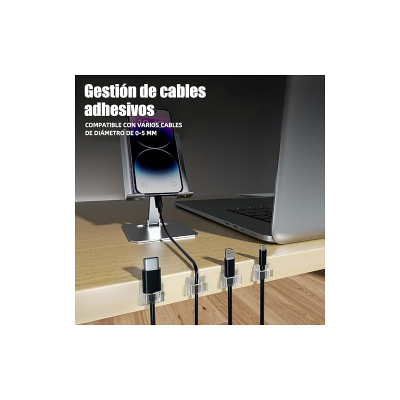 Organizador de Cables con Clips Adhesivos-kit