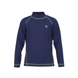 Boys Long-Sleeve Rash Guard - Kids UV Protection Surfing Tshirt Children Quickdrying Beach Swim Tee Youth Breathable Water Sports Top Dark Navy 13y