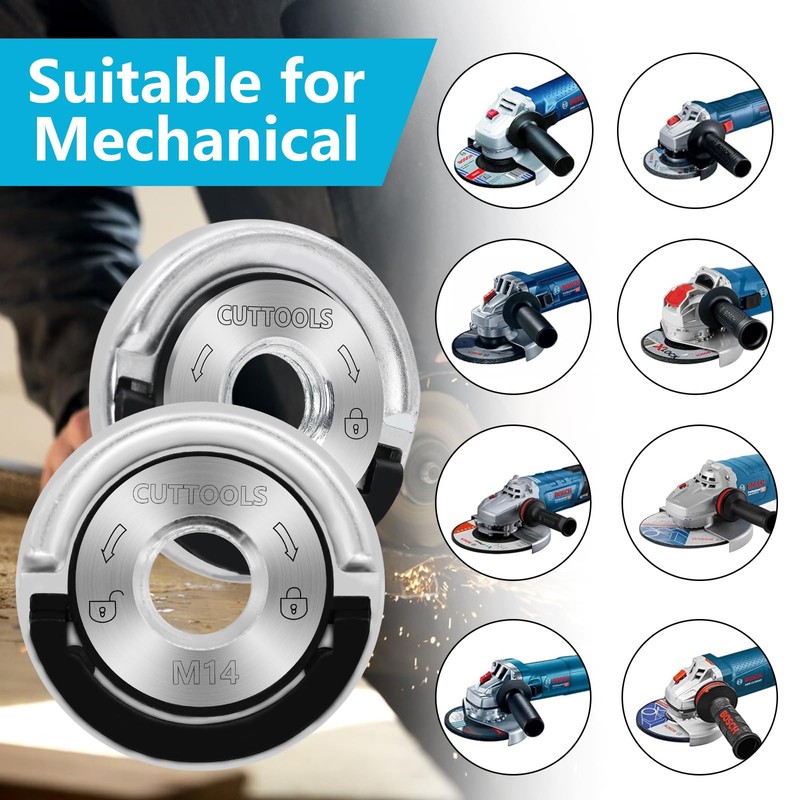 RUNYU Pack of 2 Quick Release Nuts for Angle Grinder,