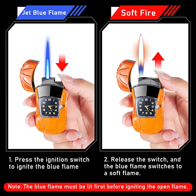 Torch Lighter - Cool Sports Car Design, Windproof Adjustable Jet