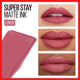 Maybelline Labial Líquido Matte Larga Duración Superstay - Ink 10 Dreamer y 15 Lover, 5 g Cada Uno                                                    
