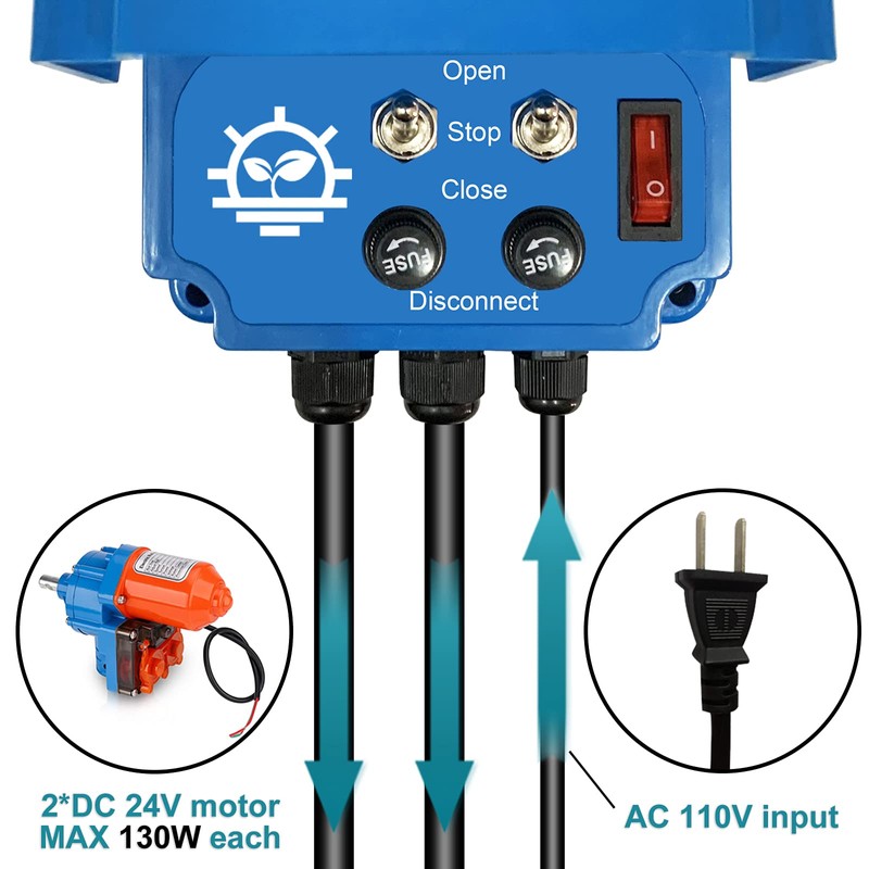 UYGALAXY Greenhouse Roll Up Motor Controller for Venting with AC110V