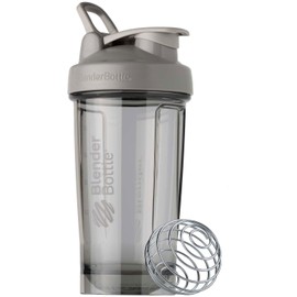 BlenderBottle Shaker Bottle Pro Series Perfecto para batidos de proteínas y pre entrenamiento, 24 onzas, gris humo