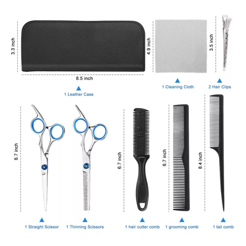 Tijeras de corte de pelo profesional Kit De Tijeras De