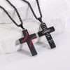 Zocomi Cross Necklace for Men Baseball Pendant Chain Black Stainless