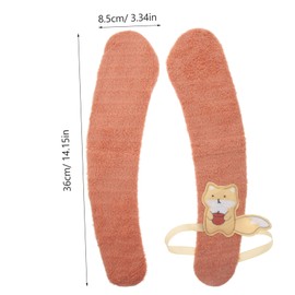 Vaguelly 4pairs Washable Thin Toilet Seat Pads Plush Fuzzy Covers Slip for Toilet