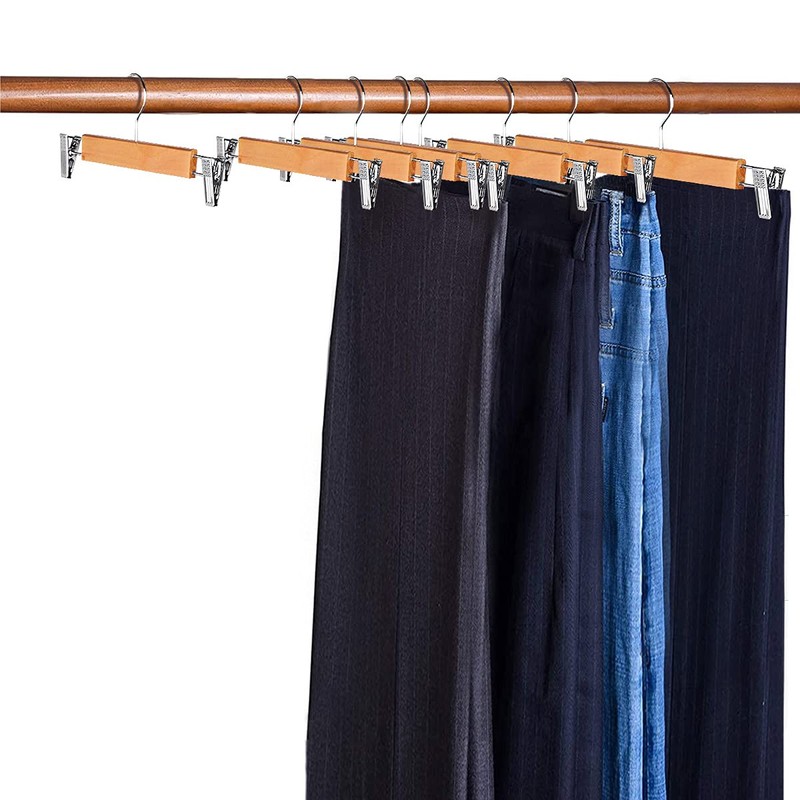 Pants Hangers Non Slip Bottoms Pants Skirt Clips Keep Shape