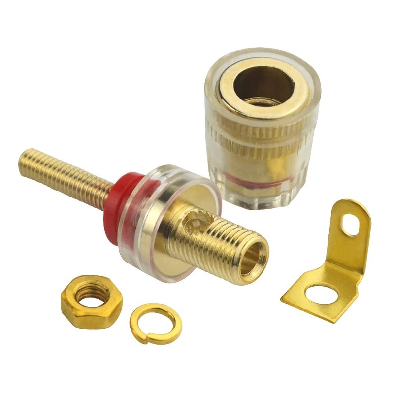 BGTXINGI 10PCS(5Pairs) 4mm Banana Plugs Socket Connectors Speaker Amplifier Binding