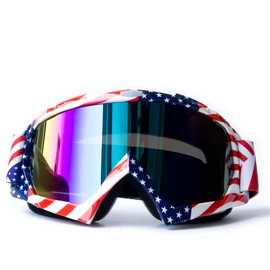 LOOVILEN Dirt Bike Goggles for Motocross ATV Motorcycle,Offroad Riding MX and Skiing Snow Goggles with UV protection,Dustproof,Windproof Lenses for Men, Women, Youth and Kids Flag Frame