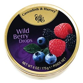 Cavendish & Harvey | Wild Berry Hard Candy Drops | 6 Ounce Tin