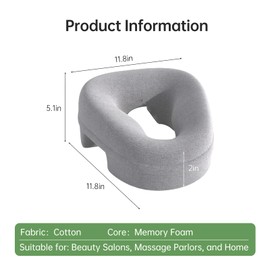 UTJZIB Face Down Pillow for Massage & Sunbathing - Headrest Face Pillow for Bed, Stomach Sleeping, Prone Sleepers, Post-Eye Surgery Recovery.