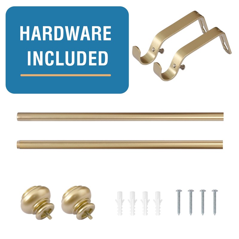 H.VERSAILTEX Curtain Rods for Windows 16.2 to 28.2 Inches 3/4